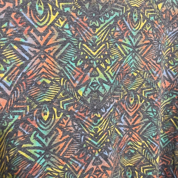 NWT LULAROE Aztec Print Multicolored Drop Shoulder Irma Top | size XL - Picture 2 of 5